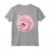 Kawaii Pastel Goth Giapponese Moda Morbida Grunge Maglietta - T-shirt Latte alla Fragola Estetica Kawaii per Ragazze Adolescenti