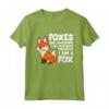 Foxes Are Awesome I am Awesome Therefore I am A Fox - Maglietta Volpe Divertente per Bambini e Adulti - Regalo Perfetto per gli Amanti delle Volpi