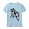 Jurassic World Colorful Neon T-Rex Portrait Maglietta - Officially Licensed HapTiger Apparel for Dinosaur Fans.