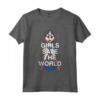 Bambino Le ragazze di DC Kids Wonder Woman salvano il mondo - Maglietta con Licenza Ufficiale DC Comics - Ideale per Regali e Compleanni