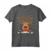 RUDOLPH T-shirt con Renna dal Naso Rosso - Maglietta Babbo Natale per Regalo di Natale Divertente - Ideale per Ragazzi e Ragazze