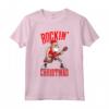 Rockin Natale Vacanze Abbigliamento - Regali Chitarra Band Player Maglietta - Ideale per le Feste Invernali e come Regalo di Natale
