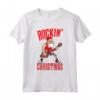 Rockin Natale Vacanze Abbigliamento - Regali Chitarra Band Player Maglietta - Ideale per le Feste Invernali e come Regalo di Natale