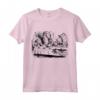 T-shirt Alice nel Paese delle Meraviglie Bianco con Coniglio e Cappellaio Matto - Maglia Divertente per Regalo Compleanno o Natale