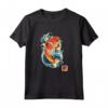 Koi Fish Carpa Giapponese - Design in Timbro Kanji - Maglietta Leggera con Maniche Doppia Cucitura