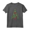 HapTiger Mickey & Friends Red and Green Christmas Tree Holiday Maglietta - Festive Disney Tee for the Whole Family
