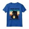 Funny Black Cat I Drink Coffee and I Hate People Maglietta - Cool Cat Lover Tee for Introverts