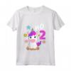 Maglietta Compleanno 2 Anni Bimba e Bimbo - Fantastico Regalo per il Secondo Compleanno - Stampa Unicorno