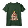 Donna Corgi Albero di Natale Merry Corgmas - Maglietta con Collo a V per Natale - Ideale per Abbinamenti Familiari Divertenti