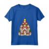 Donna Corgi Albero di Natale Merry Corgmas - Maglietta con Collo a V per Natale - Ideale per Abbinamenti Familiari Divertenti