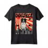 Retro Dogzilla Giapponese Border Collie Maglietta - Design Divertente - Regalo per Amanti dei Cani