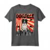 Retro Dogzilla Giapponese Border Collie Maglietta - Design Divertente - Regalo per Amanti dei Cani