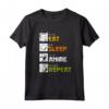 Eat Sleep Anime Repeat - Divertente Maglietta Giapponese Manga per Otaku e Appassionati di Anime - Abbigliamento Kawaii per Uomo, Donna e Bambini