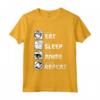 Eat Sleep Anime Repeat - Maglietta Cosplay Otaku Giappone Kawaii Manga - Taglio Classico e Leggera