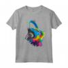 Luminoso Colorato Dj Cat Con Cuffie Tech House Maglietta - Ideale per Musicisti e DJ Amanti dei Gatti - Regalo Unico per DJ