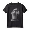 Moai indossando cuffie con cuffie - Maglietta unica per musicisti e appassionati di musica - Idea regalo creativa