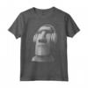 Moai indossando cuffie con cuffie - Maglietta unica per musicisti e appassionati di musica - Idea regalo creativa