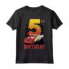 HapTiger Pixar Cars Lightning McQueen 5th Birthday Peel Out Maglietta - Officially Licensed Apparel for Kids
