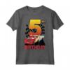 HapTiger Pixar Cars Lightning McQueen 5th Birthday Peel Out Maglietta - Officially Licensed Apparel for Kids