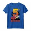 HapTiger Pixar Cars Lightning McQueen 5th Birthday Peel Out Maglietta - Officially Licensed Apparel for Kids