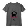 HapTiger Maleficent Mistress Of Evil Paint Splatter Silhouette Maglietta con Collo a V - Officially Licensed Apparel for Fans
