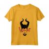 HapTiger Maleficent Mistress Of Evil Paint Splatter Silhouette Maglietta con Collo a V - Officially Licensed Apparel for Fans