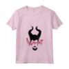 HapTiger Maleficent Mistress Of Evil Paint Splatter Silhouette Maglietta con Collo a V - Officially Licensed Apparel for Fans
