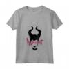 HapTiger Maleficent Mistress Of Evil Paint Splatter Silhouette Maglietta con Collo a V - Officially Licensed Apparel for Fans