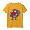 Natale Babbo Natale Equitazione Dinosauro - Maglietta per Bambini, Ragazzi e Uomini - Regalo Divertente di Natale