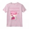Latte alla fragola giapponese Kawaii Kanji Vaporwave Maglietta - Design Giapponese Anime Jpop - Regalo Divertente per Amanti della Cultura Nipponica
