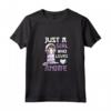 Just A Girl who Loves Anime - Maglietta Manga Giapponese per Otaku Kawaii - Ideale per Ragazze e Donne Creative