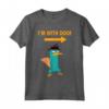Phineas and Ferb: Candace Against the Universe I'm With Doof Maglietta - Official Perry the Platypus Tee Shirts for Boys and Girls
