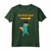 Phineas and Ferb: Candace Against the Universe I'm With Doof Maglietta - Official Perry the Platypus Tee Shirts for Boys and Girls