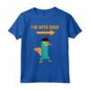 Phineas and Ferb: Candace Against the Universe I'm With Doof Maglietta - Official Perry the Platypus Tee Shirts for Boys and Girls
