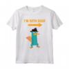 Phineas and Ferb: Candace Against the Universe I'm With Doof Maglietta - Official Perry the Platypus Tee Shirts for Boys and Girls