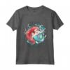 HapTiger Little Mermaid Ariel Watercolor Twirl Maglietta - Officially Licensed Disney Princess Apparel - Perfect for Kids - 16PRIN468F
