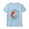 HapTiger Little Mermaid Ariel Watercolor Twirl Maglietta - Officially Licensed Disney Princess Apparel - Perfect for Kids - 16PRIN468F