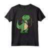 Dinosauro Tiro con l'Arco Camicia Bambini - T-Rex Maglietta Fiocco per Bambini Amanti del Tiro con l'Arco