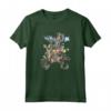 HapTiger Kingdom Hearts Group Shot Deep Dive Sketch Maglietta - Officially Licensed Vintage Apparel for Men, Women, Boys, and Girls