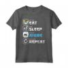 Eat Sleep Anime Repeat - Divertente Maglietta Manga Otaku con Ramen - Ideale per Appassionati di Anime e Manga