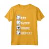 Maglietta Eat Sleep Anime Repeat - Divertente Idea Regalo in Stile Manga Giapponese - Regalo Compleanno e Natale per Amanti dell'Anime