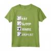 Maglietta Eat Sleep Anime Repeat - Divertente Idea Regalo in Stile Manga Giapponese - Regalo Compleanno e Natale per Amanti dell'Anime
