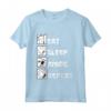 Maglietta Eat Sleep Anime Repeat - Divertente Idea Regalo in Stile Manga Giapponese - Regalo Compleanno e Natale per Amanti dell'Anime