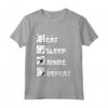 Maglietta Eat Sleep Anime Repeat - Divertente Idea Regalo in Stile Manga Giapponese - Regalo Compleanno e Natale per Amanti dell'Anime