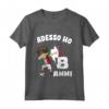 Bambino Maglia Compleanno Calcio - Adesso ho 8 anni - Maglietta per Bambini Amanti del Calcio - Ideale per Natale - Bandiera dell'Italia