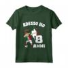 Bambino Maglia Compleanno Calcio - Adesso ho 8 anni - Maglietta per Bambini Amanti del Calcio - Ideale per Natale - Bandiera dell'Italia