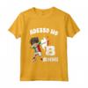 Bambino Maglia Compleanno Calcio - Adesso ho 8 anni - Maglietta per Bambini Amanti del Calcio - Ideale per Natale - Bandiera dell'Italia