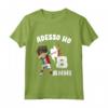 Bambino Maglia Compleanno Calcio - Adesso ho 8 anni - Maglietta per Bambini Amanti del Calcio - Ideale per Natale - Bandiera dell'Italia