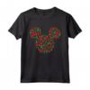 HapTiger Mickey Mouse Icon Red and Green Holiday Maglietta - Official Christmas Merchandise for Men, Women, Boys, and Girls - Spread Holiday Cheer