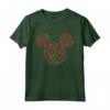 HapTiger Mickey Mouse Icon Red and Green Holiday Maglietta - Official Christmas Merchandise for Men, Women, Boys, and Girls - Spread Holiday Cheer